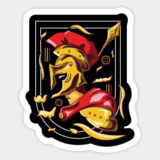 Spartan Illustration Design Sticker